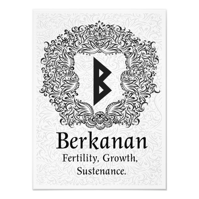 Foto Berkanan Rune/Fertilidade/Versão Branca (Frente)