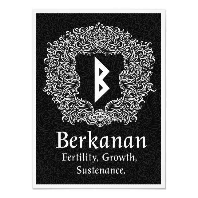 Foto Berkanan Rune/Fertilidade/Versão Negra (Frente)