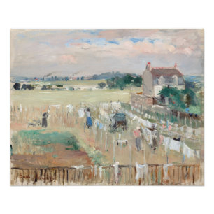 Foto Berthe Morisot - Pendurando a Roupa para Secar
