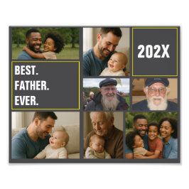 Foto Best father's Ever Photo Collage and Custom Text