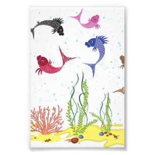 Foto Beta peixes ilustrados