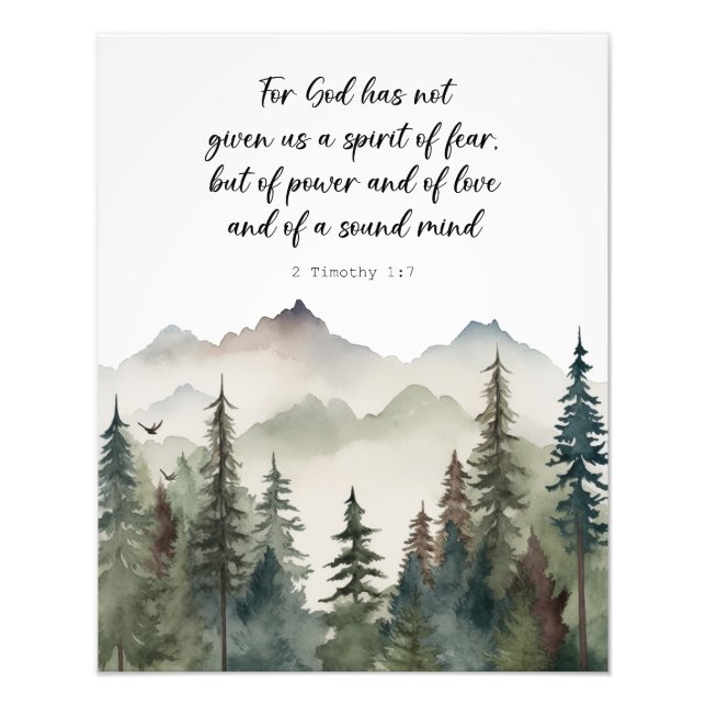 Foto Bible Verse Wall Art Poster 2 Timothy (Frente)