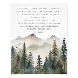 Foto Bible Verse Wall Art Poster John 3