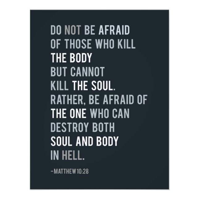 Foto Bíblia cristã Verse matthew 10:28 Verdade (Frente)