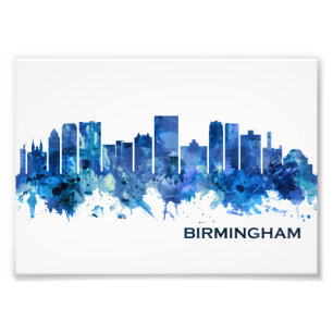 Foto Birmingham Alabama Skyline Blue