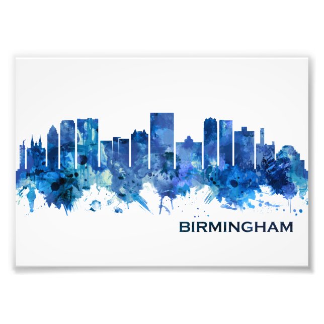 Foto Birmingham Alabama Skyline Blue (Frente)