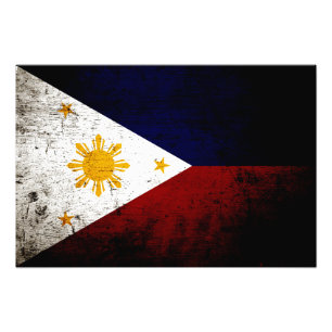 Foto Black Grunge Filipinas Flag