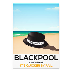 Foto Blackpool "beija-me rapidamente" poster do trem do