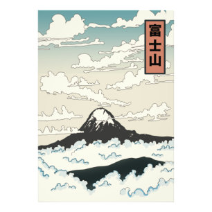 Foto Bloco de arte do Monte Fuji Japão.