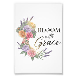 Foto Bloom com Grace Elegant Floral Woman Silhouette