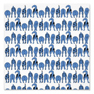 Foto Blue Dog Butts Pattern