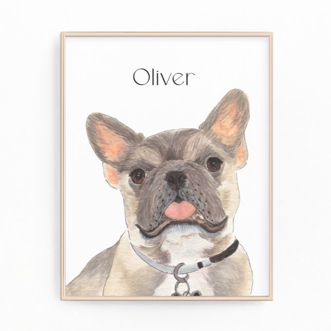 Foto Blue Fawn Frenchie francês Bulldog Art personaliza (Criador carregado)