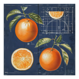 Foto Blueprint da Fruta laranja