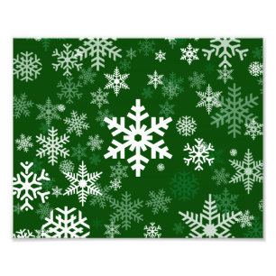 Foto Boas festas verde dos flocos de neve para todos