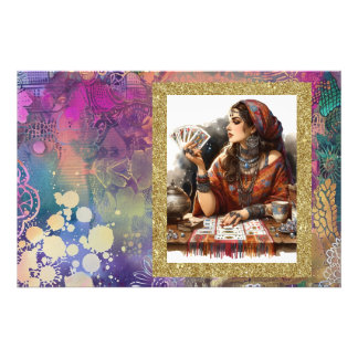 Foto *~* Boho Cigana Mulher Leitora de Cartas Psíquicas