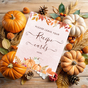 Foto Boho Fall Pumpkin Deixe Sua Placa De Receita Aqui