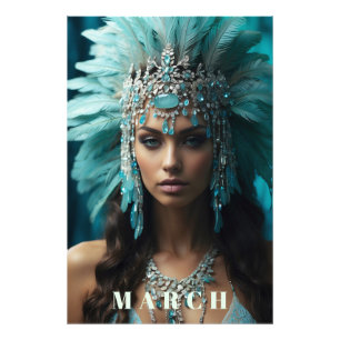Foto *~* Boho MARCH AP53 Headdress AQUAMARINE