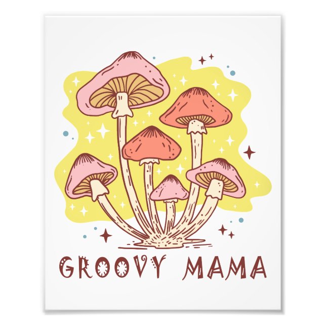 Foto Boho Retro Groovy Mama (Frente)