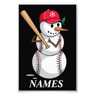 Foto Bolas de Neve de Beisebol com Nome Personalizado N