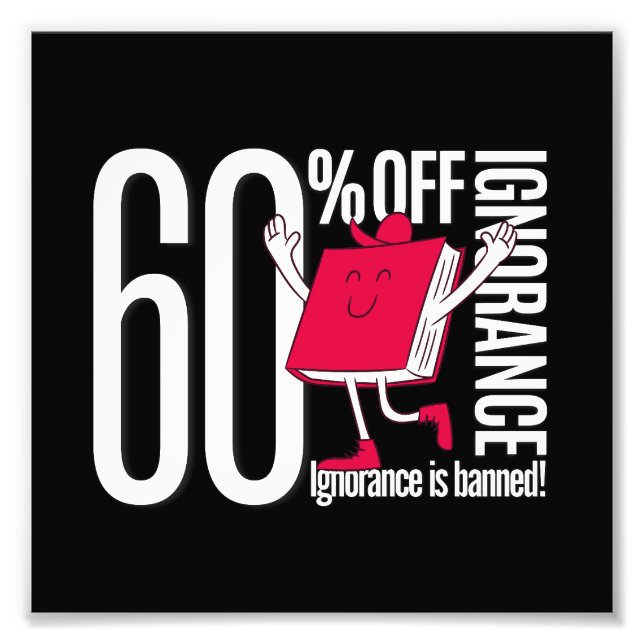 Foto Bold Black Ignorance Banned Book Character Academi (Frente)