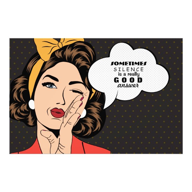 Foto Bolha de Voz Motivacional de Pop de Arte Retro (Frente)