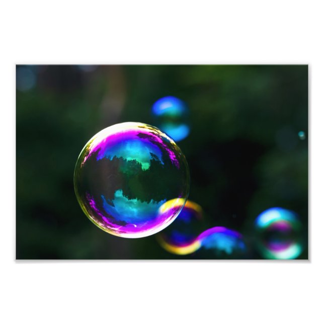 Foto Bolhas de sabão coloridas flutuando (Frente)