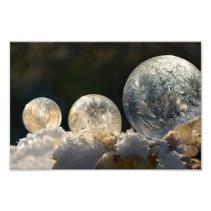 Foto Bolhas de sabão congeladas Impressão de cristal