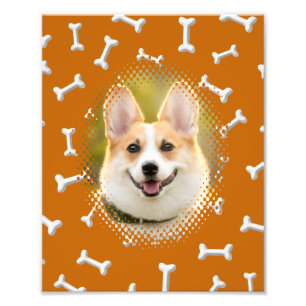 Foto Bone Pattern Dog Frame Art