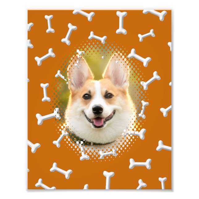Foto Bone Pattern Dog Frame Art (Frente)