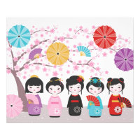 Bonecas Kokeshi Japonesas