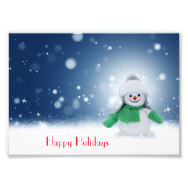 Foto Boneco de neve com um cachecol