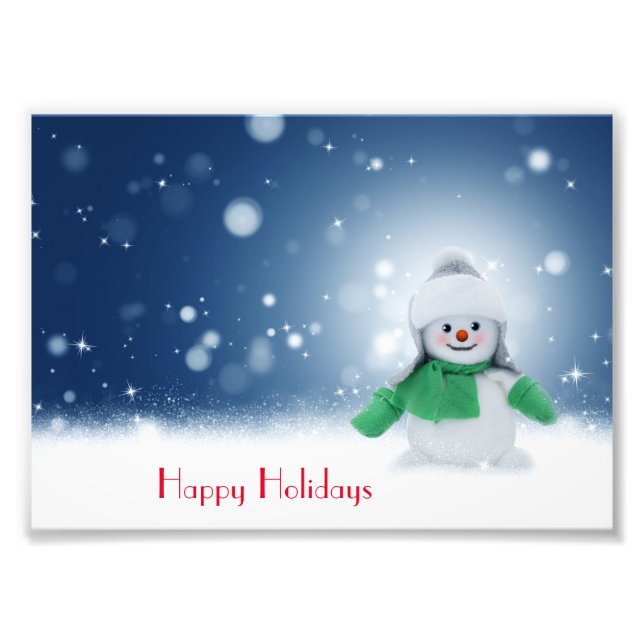 Foto Boneco de neve com um cachecol (Frente)