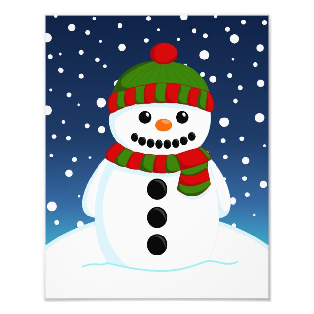 Foto Boneco de neve de Natal Adorável (Frente)