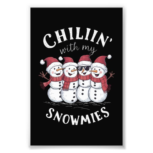 Foto Boneco de Neve Natal Relaxando Com Meus Amigos de  (Frente)