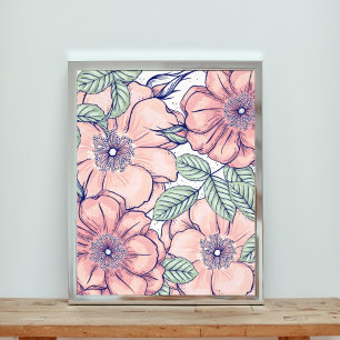 Foto Bonito a rosa: padrão floral sem costura