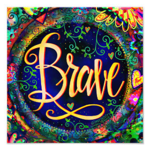 Foto Bonito brava Inspirividade Floral Azul Impressão d