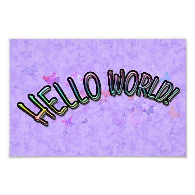 Foto Bonito Rainbow Hello World (Frente)