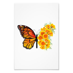 Foto Borboleta Flor com Papagaio Amarelo da Califórnia