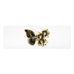 Foto Borboleta Flor de Ouro com Orquídea Preta