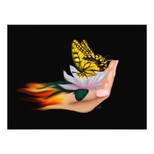 Foto Borboleta no Lotus Bloom