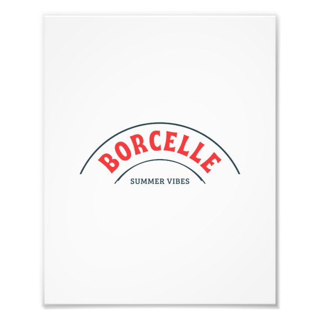 Foto Borcelle Summer Vibes Typografia Art (Frente)
