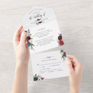 Foto: Borgonha e Casamento Azul e RSVP Perfurado