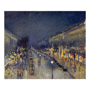 Foto Boulevard Montmartre na Night Pissarro