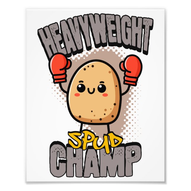 Foto Boxe de Batata Campeão Peso-Pesado Spud (Frente)