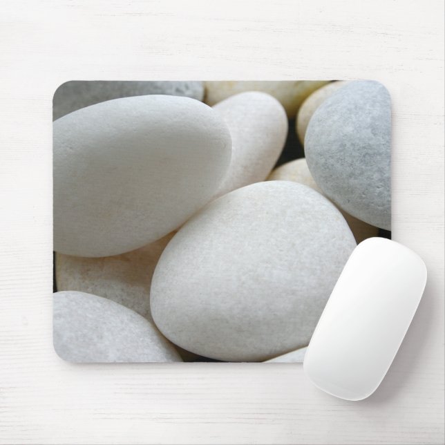 Foto branca Mousepad da natureza da rocha das (Com mouse)