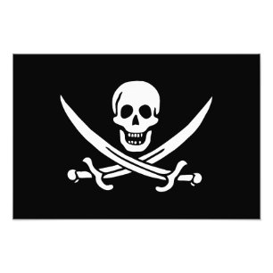 Foto Branco, Bandeira Pirata, Calico Jack, Caveira e Cu