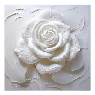 Foto Branco sobre Branco - Rosa Esculpida