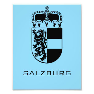 Foto Brasão de Armas de Salzburgo Arte Monocromática Re