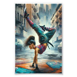 Foto Breakdancer Women in action Silhout Nova Iorque