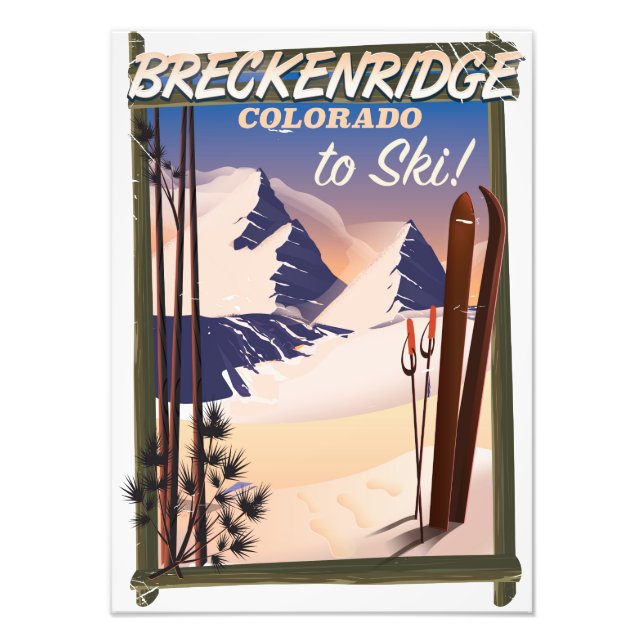 Foto Breckenridge, poster de esqui do Colorado (Frente)